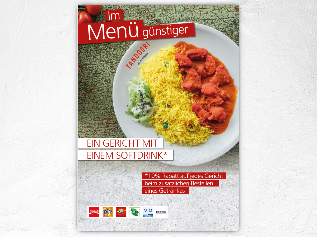 Aufsteller Sparmenu